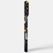 Middernacht Gouden Botanische Bloei Case-Mate iPhone Case (Achterkant / Rechts)