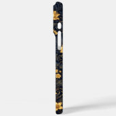 Middernacht Gouden Botanische Bloei Case-Mate iPhone Case (Achterkant / Links)