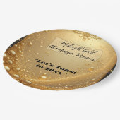 Middernacht Gouden Nepchampagne Droom Bruisend Nie Papieren Bordje (Gekanteld)