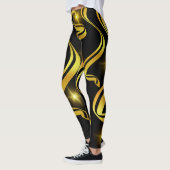 Middernacht Gouden Streak Broek Leggings (Links)