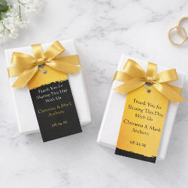 Middernacht Gouden Trouwgeschenk Cadeaulabel