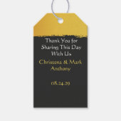 Middernacht Gouden Trouwgeschenk Cadeaulabel (Voorkant)