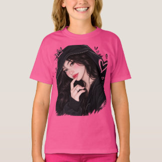 Middernacht Hart – Anime Meisje T-shirt
