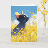 Middernacht in de wei kaart (Gele Bloem)