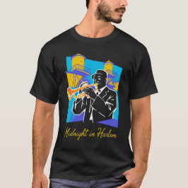 Middernacht in Harlem Witte Silhouet T-shirt