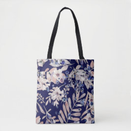 Middernacht Indigo Eucalyptus & Bosbes Botanisch Tote Bag