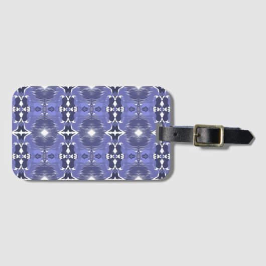 Middernacht Indigo Kaleidoscoop  Bagagelabel (Voorkant (horizontaal))