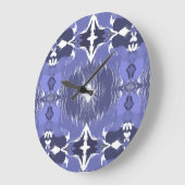 Middernacht Indigo Kaleidoscoop Grote Klok (Hoek)