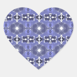 Middernacht Indigo Kaleidoscoop  Hart Sticker