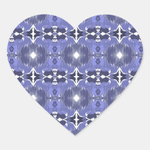 Middernacht Indigo Kaleidoscoop  Hart Sticker
