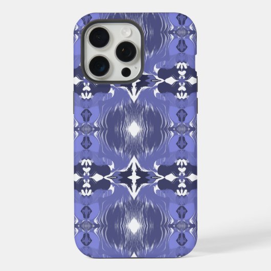 Middernacht Indigo Kaleidoscoop  iPhone Hoesje (Achterkant)