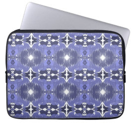 Middernacht Indigo Kaleidoscoop  Laptop Sleeve