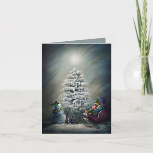 Middernacht Kerstmagie Kaart (Voorkant)