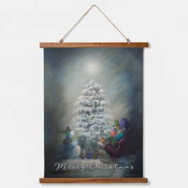 Middernacht Kerstmis Hangend Wandkleed