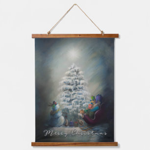 Middernacht Kerstmis Hangend Wandkleed