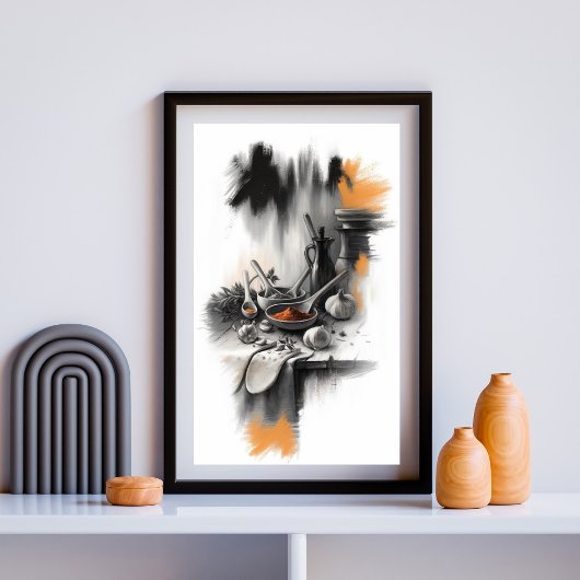 Middernacht Kruiden Stilleven Poster