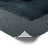 Middernacht Leiste Kleurveld Abstracte Moderne Wan Poster (Hoek)