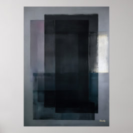 Middernacht Leiste Kleurveld Abstracte Moderne Wan Poster
