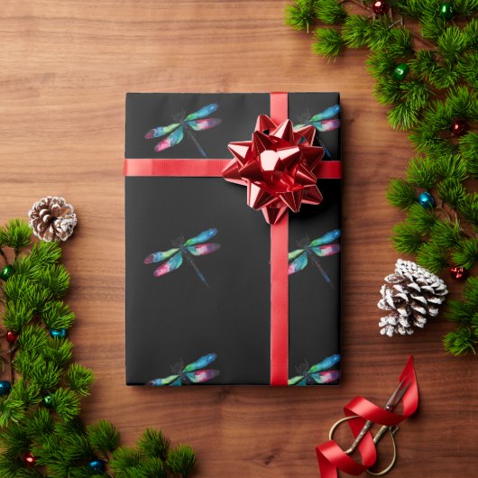 Middernacht Libel Cadeaupapier (Feestdagen Geschenken)