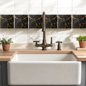 Middernacht Luxe Marmer tegel Tegeltje