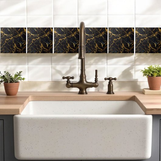 Middernacht Luxe Marmer tegel Tegeltje