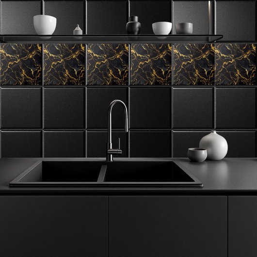 Middernacht Luxe Marmer tegel Tegeltje