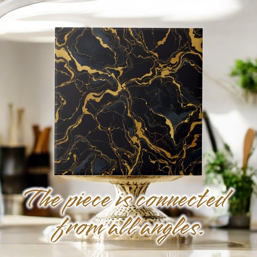 Middernacht Luxe Marmer tegel Tegeltje