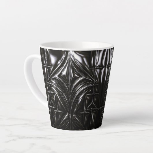 Middernacht Luxe reliëf Latte Mok (Linkerhoek)