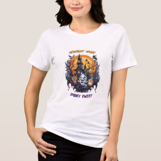 Middernacht Magie Spookachtig Zoete Cute Geest Hal Tri-Blend Shirt
