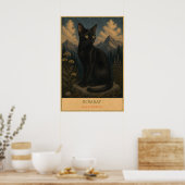 Middernacht Majesteit: Bombay Kat Poster (Keuken)