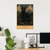 Middernacht Majesteit: Bombay Kat Poster (Thuiskantoor)