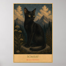 Middernacht Majesteit: Bombay Kat Poster