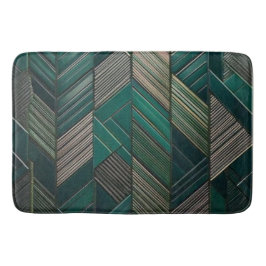 Middernacht Malachiet: Modern Art Deco Teal Badmat