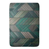 Middernacht Malachiet: Modern Art Deco Teal Badmat (Voorkant Verticaal)