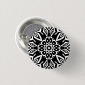 Middernacht Mandala Ronde Button 3,2 Cm (Voorkant /achterkant)