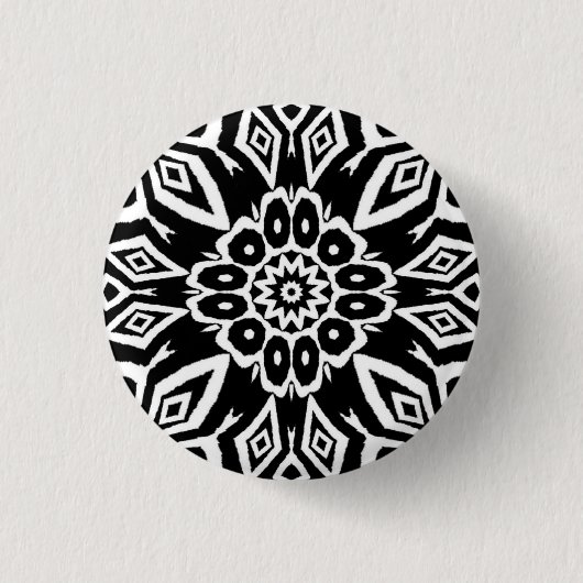 Middernacht Mandala Ronde Button 3,2 Cm (Voorkant)