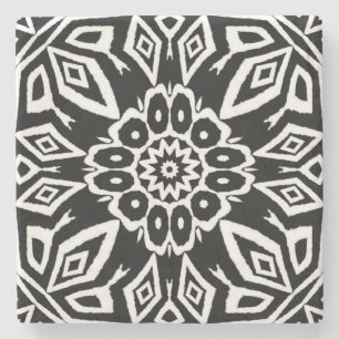 Middernacht Mandala Stenen Onderzetter