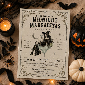 Middernacht Margaritas Gotische Hekserige Hallowee Kaart