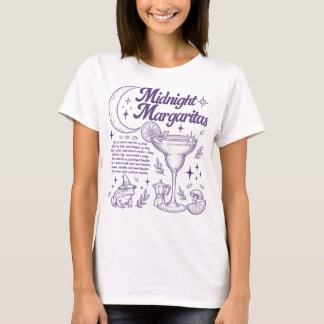 Middernacht Margarita's Hekserige Halloween Vintag T-shirt