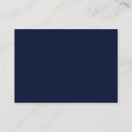 Middernacht marineblauwe effen kleur informatiekaartje