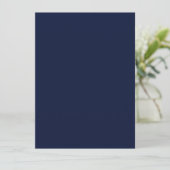 Middernacht marineblauwe effen kleur menu (Staand voorkant)