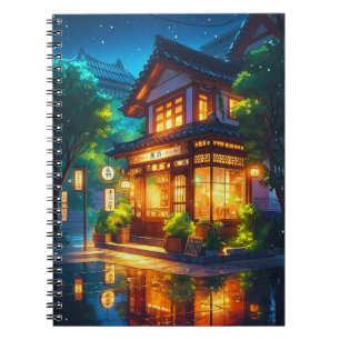Middernacht Matcha – Gezellig Japans Lofi Café Notitieboek