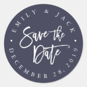 Middernacht | Moderne penseel met de vermelding Da Ronde Sticker (Voorkant)