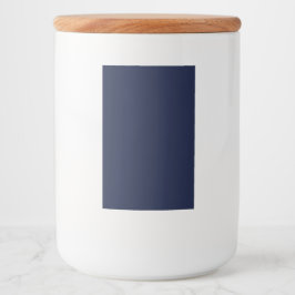 Middernacht Navy Blau Effen Kleur Voedselcontainer Etiket