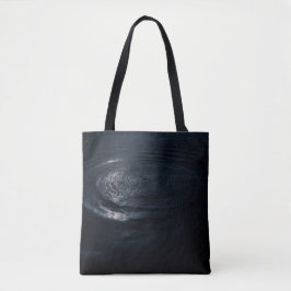 Middernacht Navy Blauwe Oceaan Rimpel Minimalistis Tote Bag