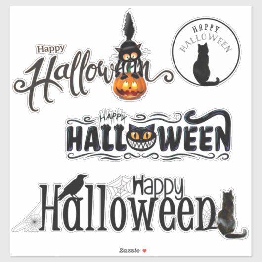 Middernacht Ondeugd Halloween Sticker Set (Vel)