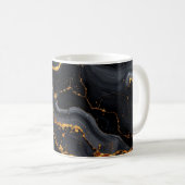 Middernacht Onyx & Goudblad Abstracte MOK (Voorkant rechts)
