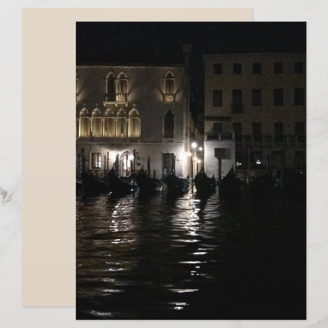 Middernacht op het Grand Canal Scrapbook Paper (Voorkant / Achterkant)