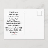 Middernacht op het Halloween feest Uitnodiging Briefkaart (Achterkant)