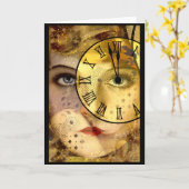 Middernacht Oud en Nieuw Kaart (Gele Bloem)